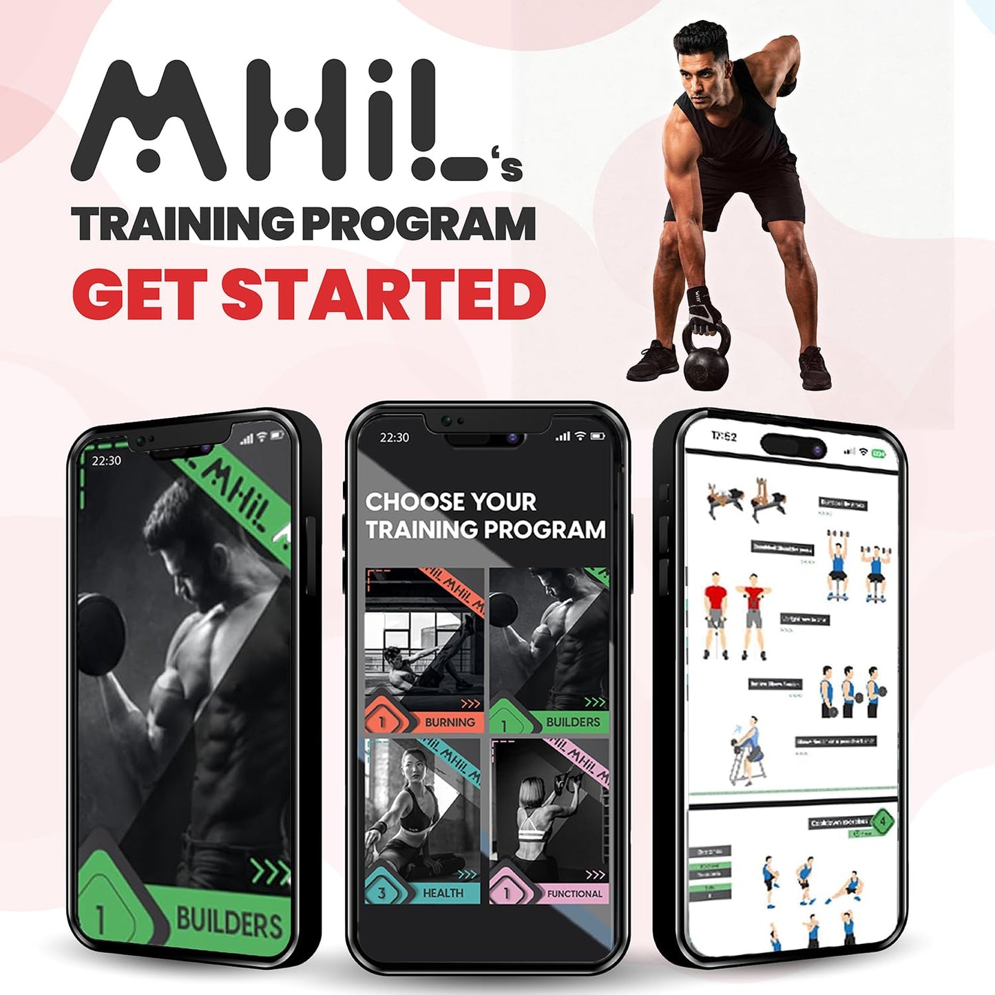 MhIL Workout Gloves for Men – Comfortable Gym Gloves for Men with Enhanced Grip for Safety and Hand