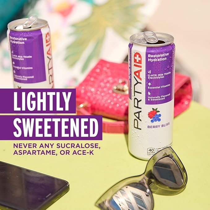 PARTYAID Rehab Blend, Feel Good Tonight and Tomorrow, Contains 5-HTP, B-Complex, Milk Thistle