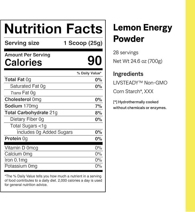 UCAN Energy Powder, Lemon, Keto, Sugar-Free Pre & Post Workout for Men & Women, Non-GMO, Vegan