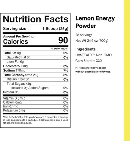 UCAN Energy Powder, Lemon, Keto, Sugar-Free Pre & Post Workout for Men & Women, Non-GMO, Vegan