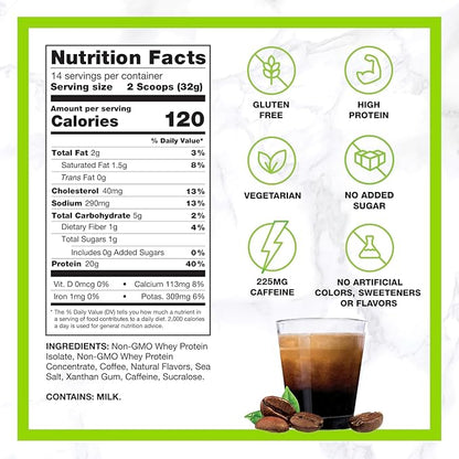CHIKE Triple Shot Espresso & Cream Protein Iced Coffee, 20 G Protein, 3 Shots Espresso, 1 G Sugar