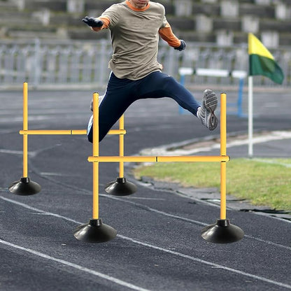 TNZMART 3.3 FT Agility Poles Adjustable Hurdles for Soccer Football Speed Training Equipment Track
