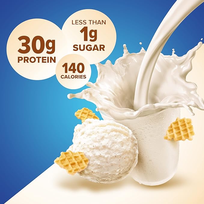 Pure Protein Vanilla Protein Shake, 30g Complete Protein, Vitamins A, C, D, and E plus Zinc to