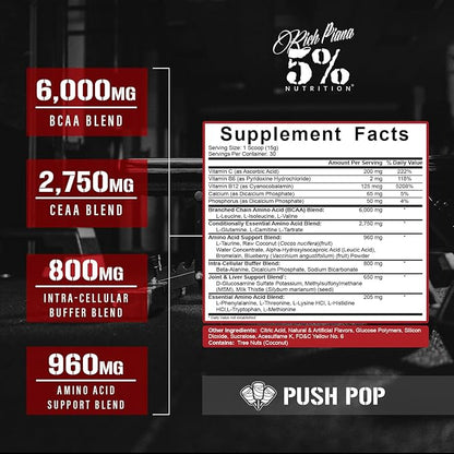 5% Nutrition Rich Piana AllDayYouMay BCAA Powder | Premium Intra & Post Workout Amino Acids