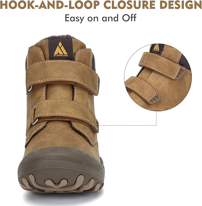 Mishansha Kids Hiking Boots Toddler Girls Boys Hiking Shoes Water-Resistant Anti-Collision Non-Slip