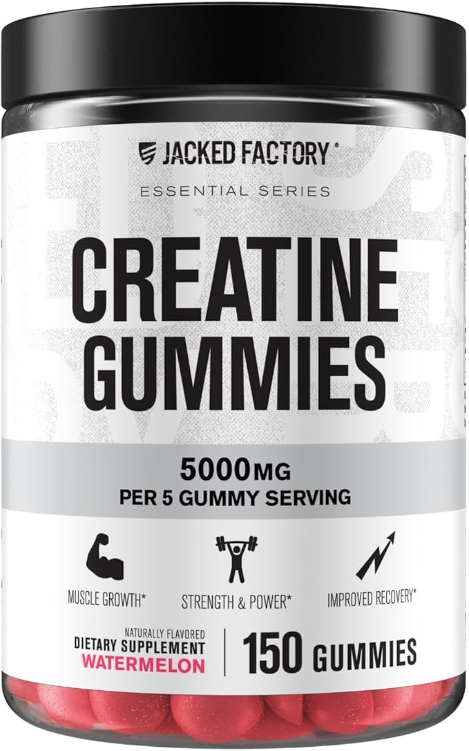 Jacked Factory Creatine Monohydrate Gummies 150g - 5g Daily Creatine Supplement for Men and Women
