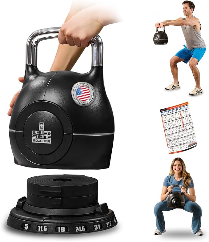 Lifepro Adjustable Kettlebell - 7in1 Kettlebells Weight with Quick-Select Dial & Safety Lock