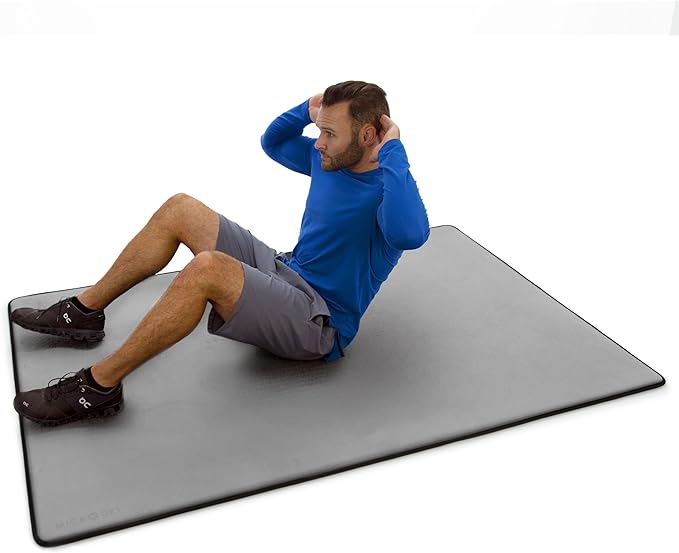 MICRODRY Deluxe Fitness Exercise Yoga Mat for Home & Gym, Extra Thick for High Impact Training