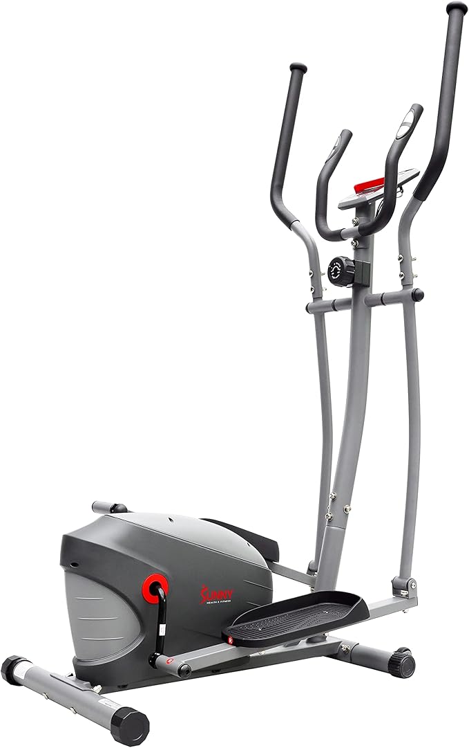Sunny Health & Fitness Smart 2-in-1 Upright Elliptical Full-Body Exerciser, Home Cross-Training