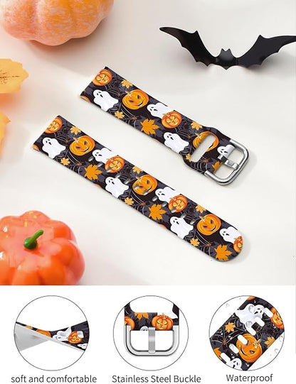 Watbro Halloween Holiday Band Compatible with Fitbit Versa 3 / Sense/Fitbit Versa 4 / Sense 2 Bands