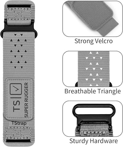 TStrap Nylon Sport Watch Band - Black Quick Release Watch Straps for Men Women - Athletic Military