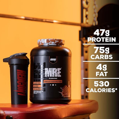 REDCON1 MRE Protein Powder, Peanut Butter Cookie - Meal Replacement Protein Blend Made with MCT Oil