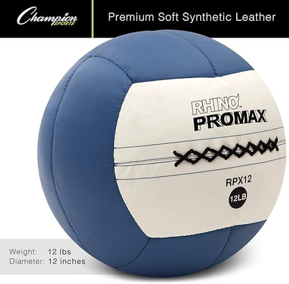 Champion Sports RPX16 Rhino Promax Slam Balls, 16 lb, Soft Shell with Non-Slip Grip, Medicine Wall