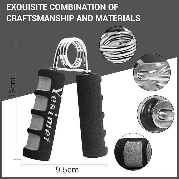 2 Pack Hand Grip Strengthener Set, Forearm Exerciser, Finger Gripper, Grip Strength Trainer, Hand