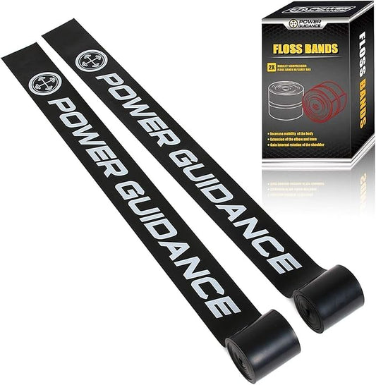 POWER GUIDANCE Muscle Floss Bands - Compression Bands - Mobility & Recovery Bands - for Improving