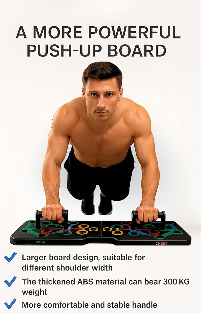 Push Up Board Fitness, Foldable 20 in 1 Push Up Bar at Home Gym, Multi-Functional Pushup Stands for