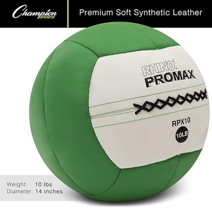 Champion Sports RPX16 Rhino Promax Slam Balls, 16 lb, Soft Shell with Non-Slip Grip, Medicine Wall