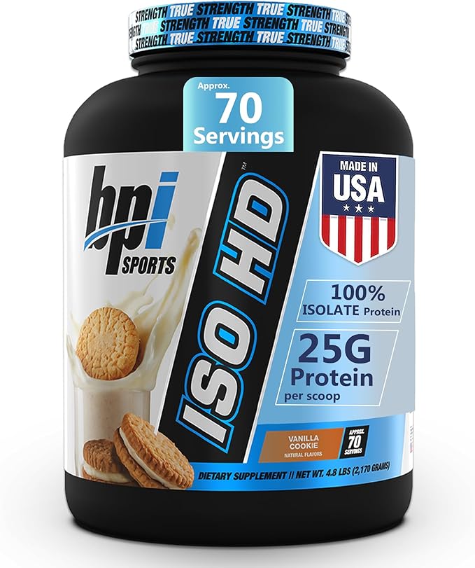 BPI Sports ISO HD Isolate Protein Powder ??100% Whey Isolate, Protein Powder for Muscle Gain