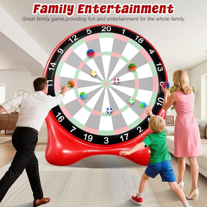 Inflatable Soccer Dart Board, Giant Kick Darts,Indoor Outdoor Lawn Yard Games for Kids Adults
