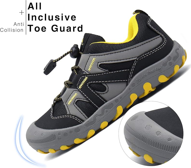 Mishansha Kids Hiking Boots Toddler Girls Boys Hiking Shoes Water-Resistant Anti-Collision Non-Slip
