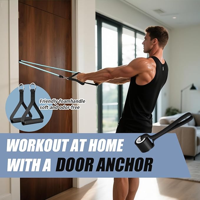 WHATAFIT Resistance Bands, Exercise Bands，Resistance Bands for Working Out, Work Out Bands with