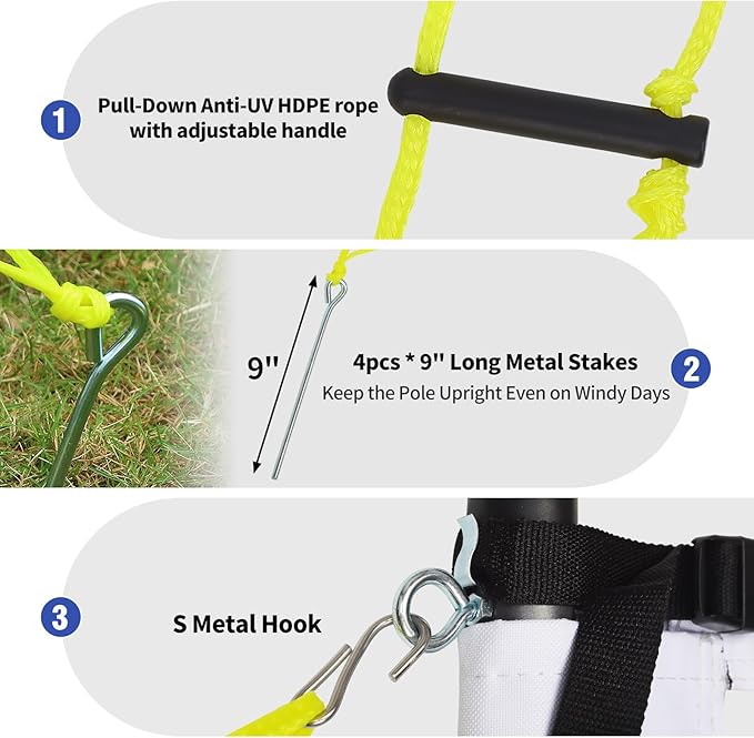 Outdoor Portable Volleyball Net Set for Backyard Beach with Adjustable Heavy Duty Poles, Durable