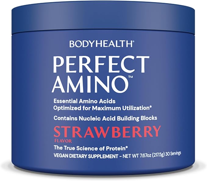 BodyHealth PerfectAmino Powder - BCAA and EAA Powder for Pre and Post Workout - Amino Acid Energy