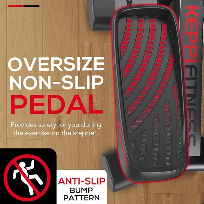 KeppiFitness Steppers for Exercise at Home, Stair Stepper with Resistance Bands for Home Cardio