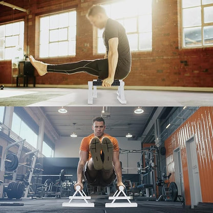 1 Pair Wooden Parallettes Push Up Bars for Men, Strength Training Pushup Stands Handles for Home
