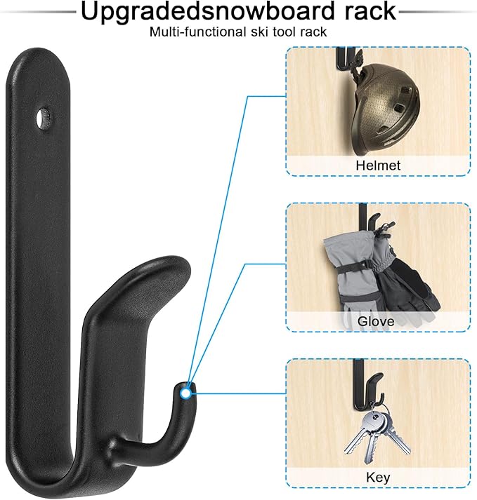 Snowboard Wall Mount Clips, Horizontal Skateboard Wall Mount，Snowboard Display Stand for Room