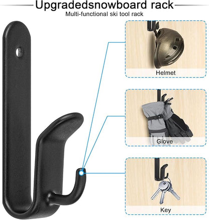 Snowboard Wall Mount Clips, Horizontal Skateboard Wall Mount，Snowboard Display Stand for Room