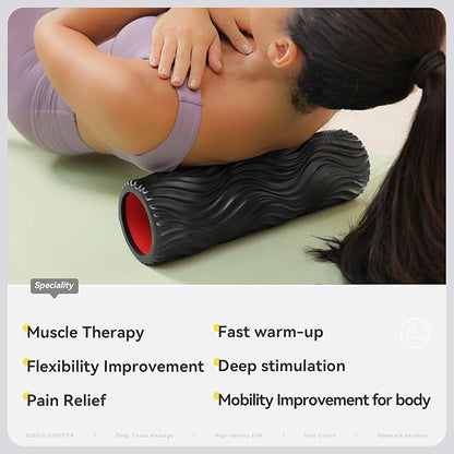 Foam Roller High-Density Exercise Roller, Deep Tissue Muscle Massage, Stretching, Relieves Muscles