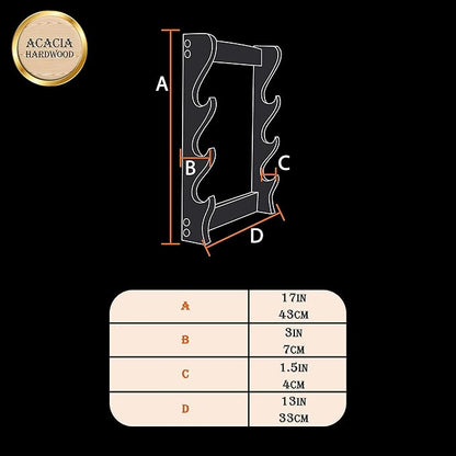Mythrojan Solid Wood Sword Stand Medieval Sword Wall Mount Samurai Sword Display Stand Katana Sword