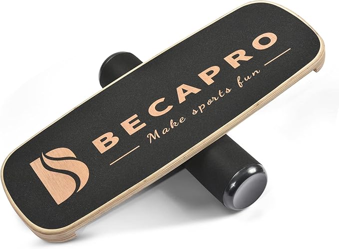 Balance Board Trainer, Wooden Balance Board with Adjustable Stoppers -3 Different Distance