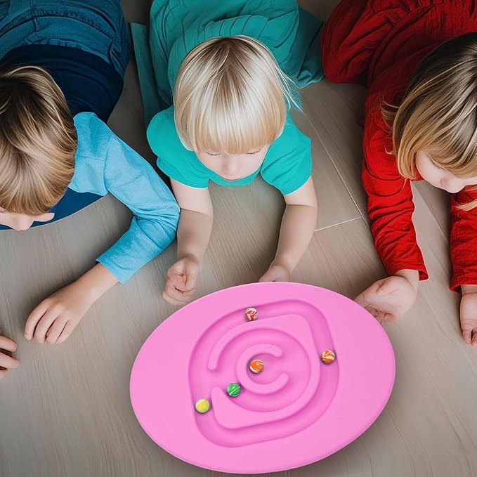 Maze Balance Board for Kids Plastic Wobble Rocker Balance Board with Mini Balls Load 170lb for