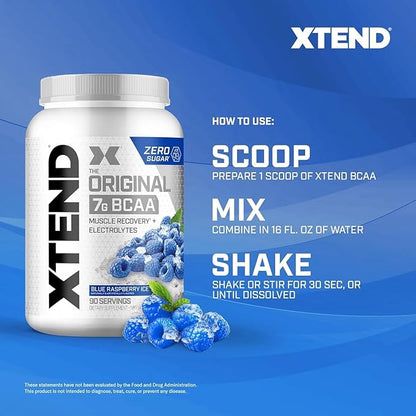 Xtend XTEND Original BCAA Powder 7g BCAA and 2.5g L-Glutamine, Sugar Free Post Workout Muscle