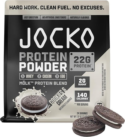 Jocko Fuel Mölk Whey Protein Powder - Keto, Probiotics, Digestive Enzymes, Amino Acids, Low Sugar