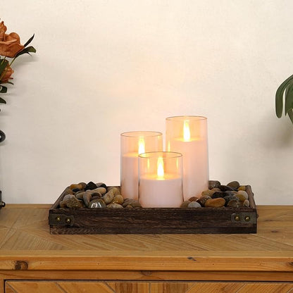 Homemory Realistic Flickering Battery Operated Candles, LED Fake Electric Candle with Remote