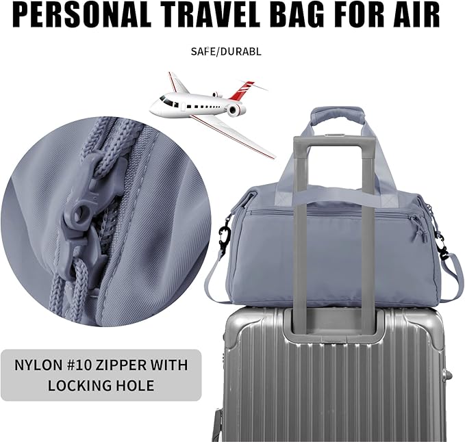 Weekender Duffel Bag with Shoe Compartment And Wet Pocket-Luggage Everyday Overnight Bag for Men