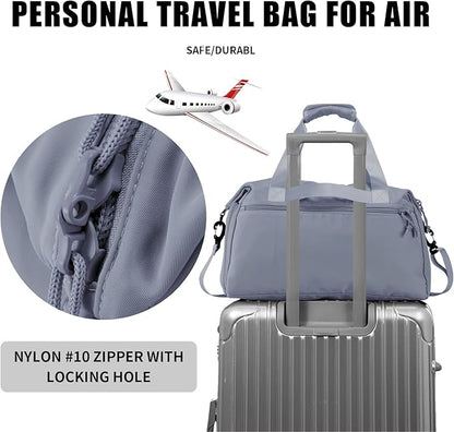 Weekender Duffel Bag with Shoe Compartment And Wet Pocket-Luggage Everyday Overnight Bag for Men