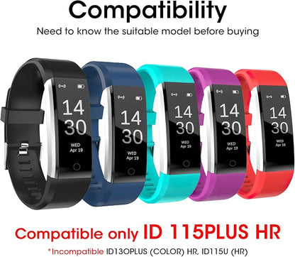 Watch Bands Replacement for ID115plus HR, Very Fit Pro Activity Fitness Tracker Wrist Bands Set