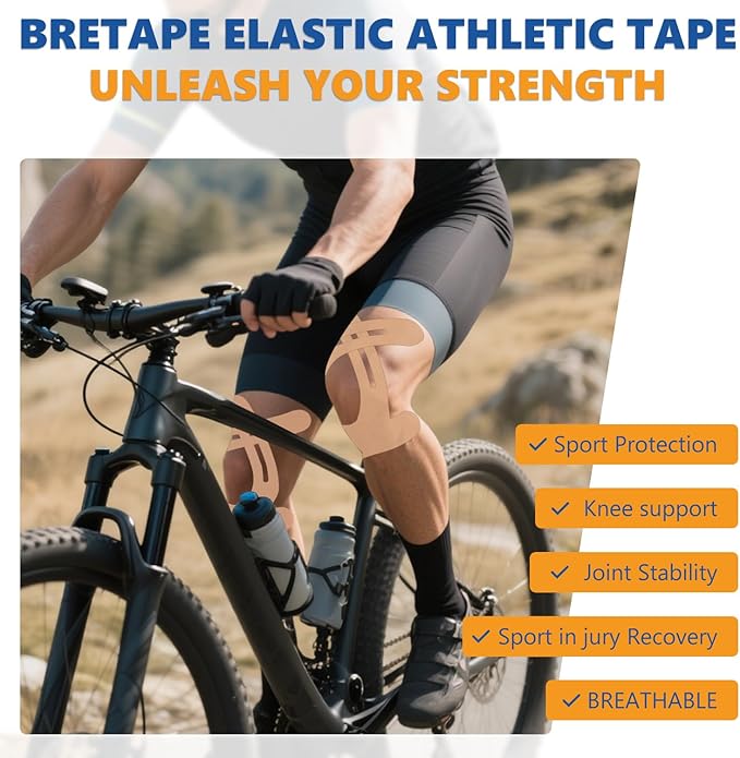 Precut Kinesiology Tape for Knees ??14 PCS Knee Tape for Pain Relief & Support, Elastic Waterproof