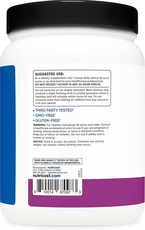 Nutricost Pre-X Xtreme Pre-Workout Complex Powder, Grape, 60 Servings, Vegetarian, Non-GMO and