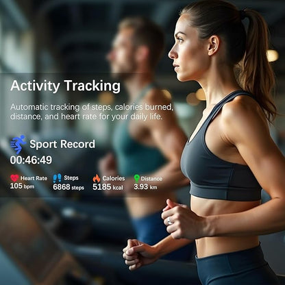 Ring Health Tracker for Women Men, Fit Ring with Heart Rate, Blood Oxygen, Sleep Monitor, Calories