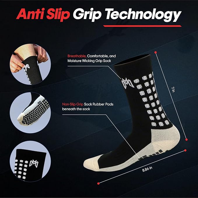 Soccer Grip Socks, Shin Guards, Pre Cut Sock Sleeves, and Guard Straps Bundle Pack - Essential
