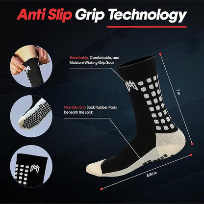 Soccer Grip Socks, Shin Guards, Pre Cut Sock Sleeves, and Guard Straps Bundle Pack - Essential