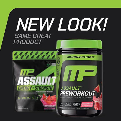 MusclePharm Assault Energy & Strength Pre Workout Powder for Men & Women with Beta Alanine