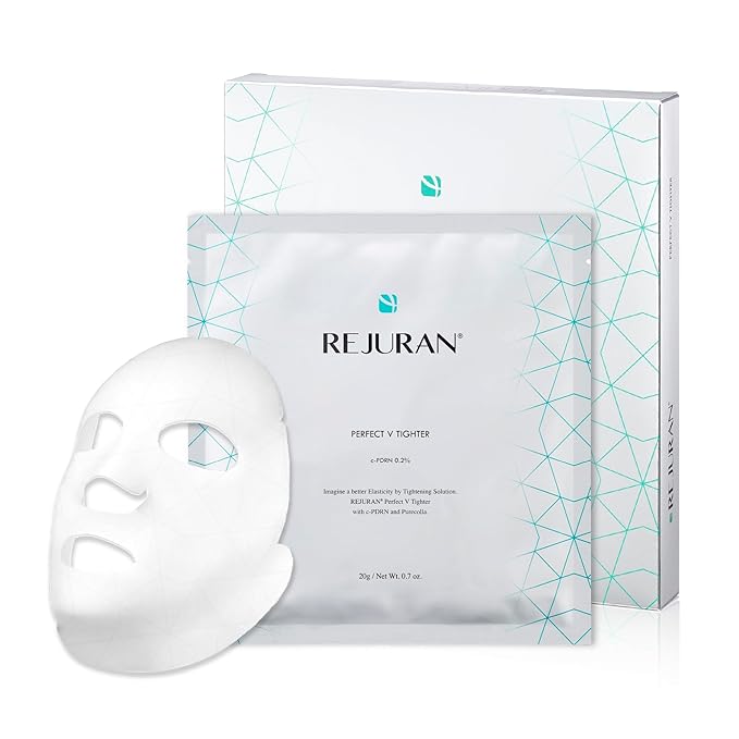 REJURAN® Perfect V Tighter Dual-Sheet Lifting Sheet Mask, c-PDRN® (4ea) ??Face & Jawline Lifting
