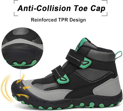 Mishansha Kids Hiking Boots Toddler Girls Boys Hiking Shoes Water-Resistant Anti-Collision Non-Slip