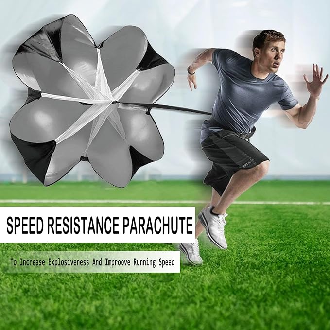 Speed & Agility Training Equipment-20ft Agility Ladder, 6 Poles, 12 Soccer Cones, Resistance